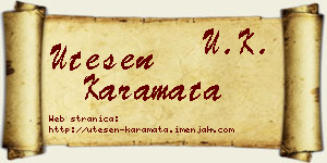 Utešen Karamata vizit kartica